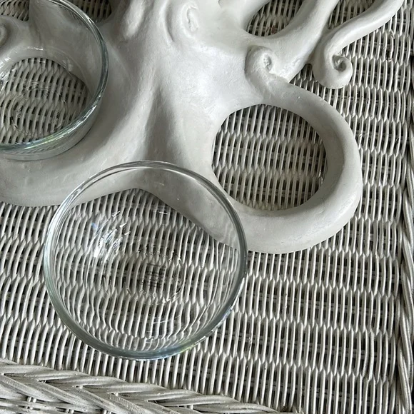 Pottery Barn White Octopus 🐙 Serving Condiment Set SO NEAT! - Picture 4 of 9